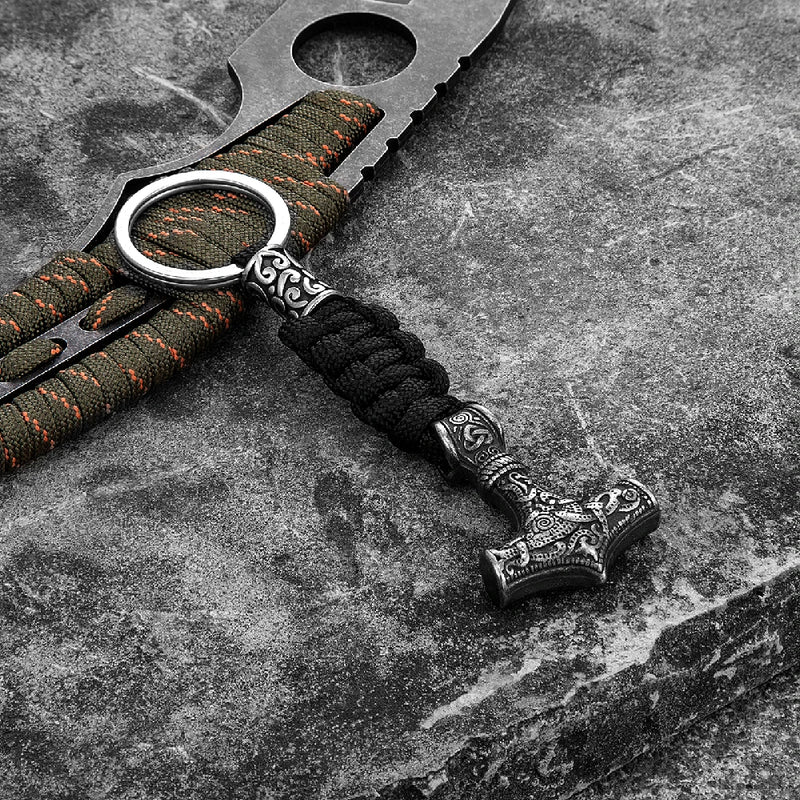 Thor's Hammer Paracord Keychain