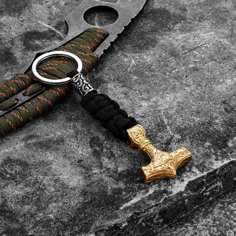 Thor's Hammer Paracord Keychain