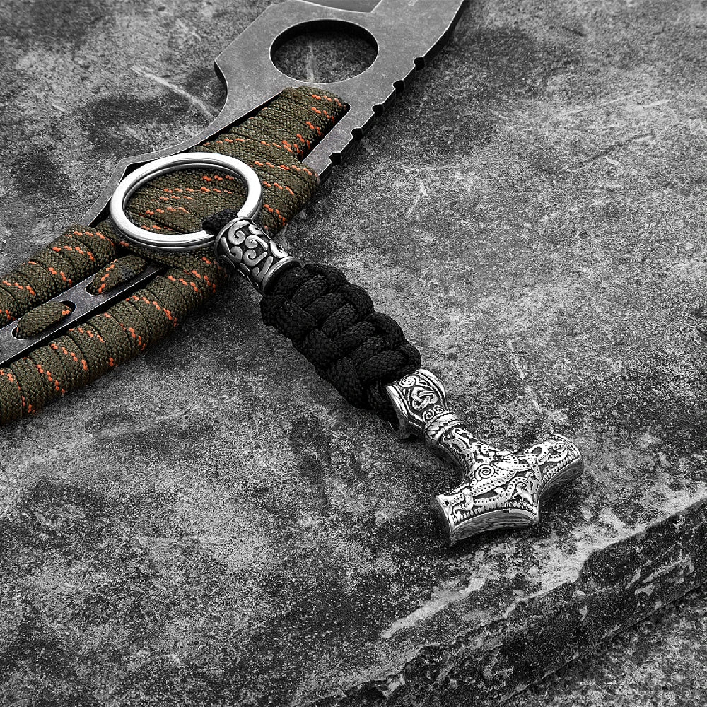 Thor's Hammer Paracord Keychain
