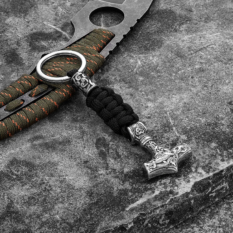 Thor's Hammer Paracord Keychain