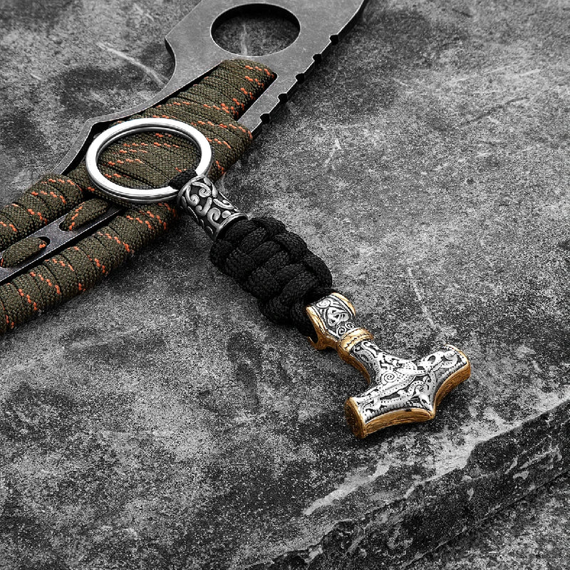 Thor's Hammer Paracord Keychain