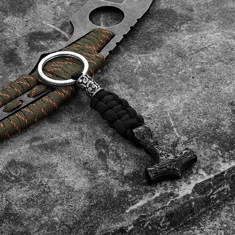 Thor's Hammer Paracord Keychain