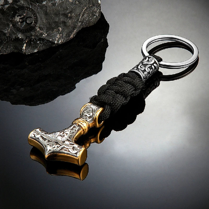 Thor's Hammer Paracord Keychain